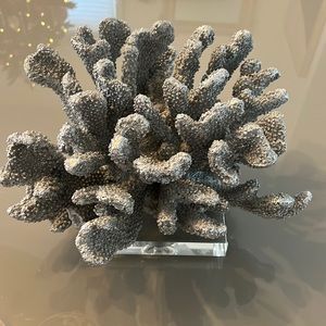 Silver Plated coral resin sculpture